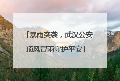 暴雨突袭，武汉公安顶风冒雨守护平安