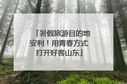 暑假旅游目的地安利！用青春方式打开好客山东