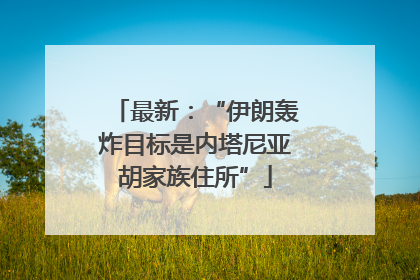 最新：“伊朗轰炸目标是内塔尼亚胡家族住所”