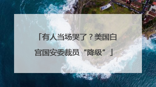 有人当场哭了？美国白宫国安委裁员“降级”