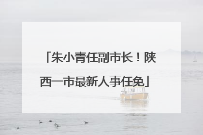 朱小青任副市长！陕西一市最新人事任免