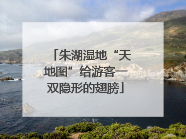 朱湖湿地“天地图”给游客一双隐形的翅膀