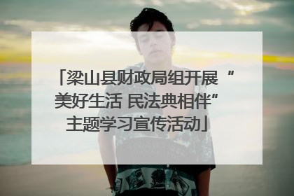 梁山县财政局组开展“美好生活 民法典相伴”主题学习宣传活动