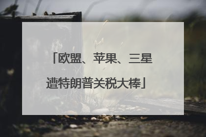 欧盟、苹果、三星遭特朗普关税大棒