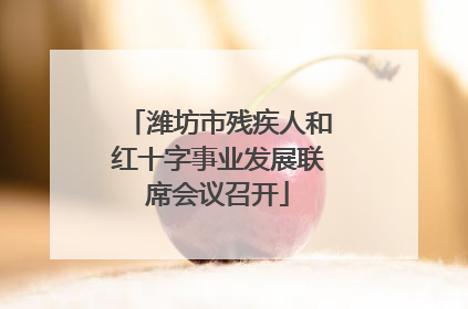 潍坊市残疾人和红十字事业发展联席会议召开