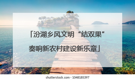 汾湖乡风文明“结双果” 奏响新农村建设新乐章