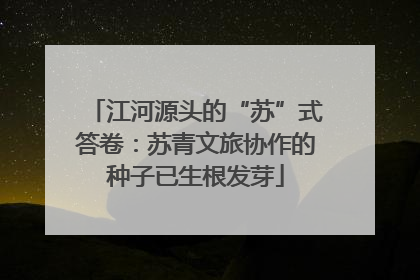江河源头的“苏”式答卷：苏青文旅协作的种子已生根发芽
