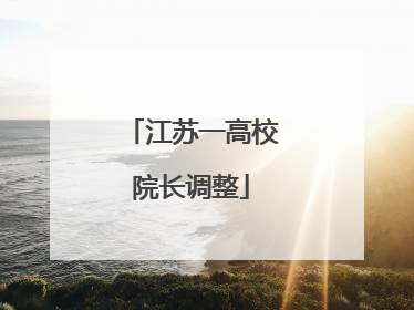 江苏一高校院长调整