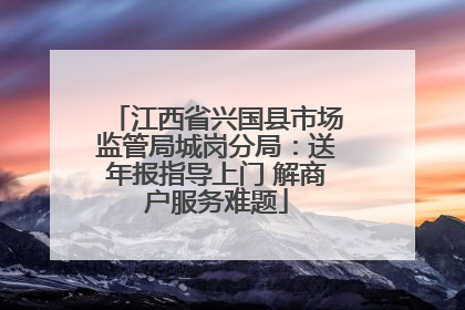 江西省兴国县市场监管局城岗分局：送年报指导上门 解商户服务难题