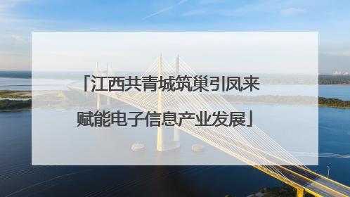 江西共青城筑巢引凤来 赋能电子信息产业发展