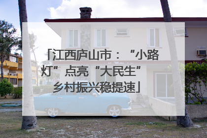 江西庐山市：“小路灯”点亮“大民生” 乡村振兴稳提速
