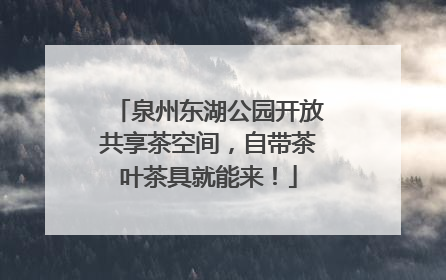 泉州东湖公园开放共享茶空间，自带茶叶茶具就能来！
