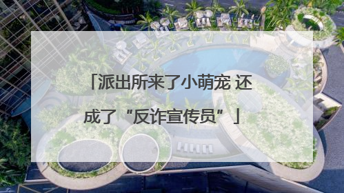 派出所来了小萌宠 还成了“反诈宣传员”