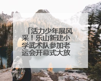 活力少年展风采！乐山新建小学武术队参加老运会开幕式大放异彩