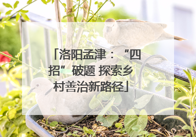 洛阳孟津：“四招”破题 探索乡村善治新路径