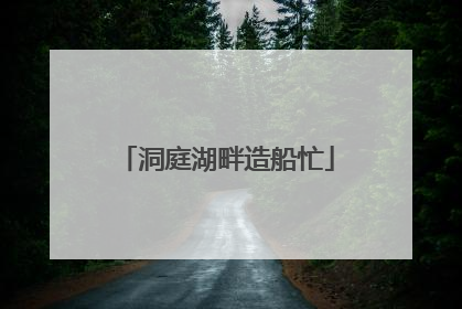 洞庭湖畔造船忙