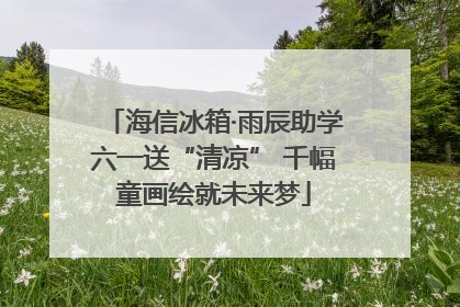 海信冰箱·雨辰助学六一送“清凉” 千幅童画绘就未来梦
