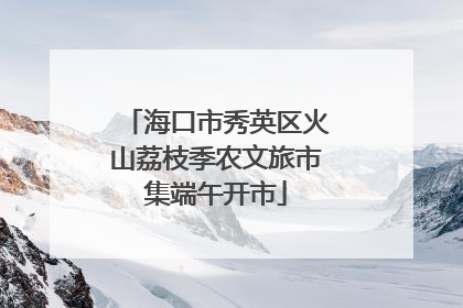 海口市秀英区火山荔枝季农文旅市集端午开市