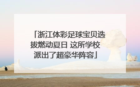 浙江体彩足球宝贝选拔燃动夏日 这所学校派出了超豪华阵容