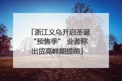 浙江义乌开启圣诞“预售季” 业者称出货高峰期提前