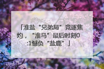 淮盐“兄弟局”竞逐焦灼，“淮马”最后时刻0:1憾负“盐鹿”