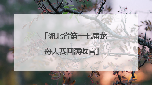 湖北省第十七届龙舟大赛圆满收官