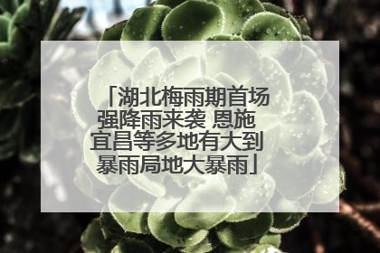 湖北梅雨期首场强降雨来袭 恩施宜昌等多地有大到暴雨局地大暴雨