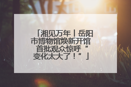 湘见万年丨岳阳市博物馆焕新开馆 首批观众惊呼“变化太大了！”