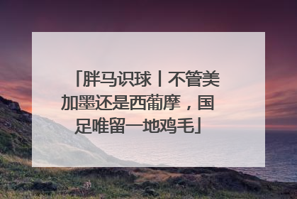 胖马识球丨不管美加墨还是西葡摩，国足唯留一地鸡毛