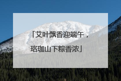 艾叶飘香迎端午，珞珈山下粽香浓