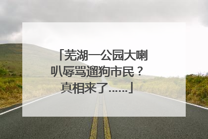 芜湖一公园大喇叭辱骂遛狗市民？真相来了……