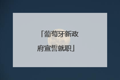 葡萄牙新政府宣誓就职