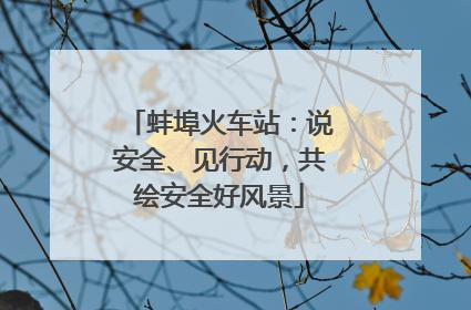 蚌埠火车站：说安全、见行动，共绘安全好风景