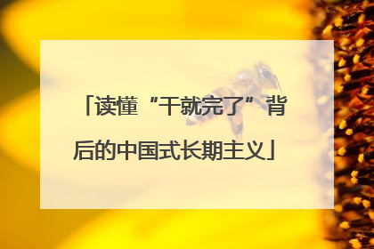 读懂“干就完了”背后的中国式长期主义