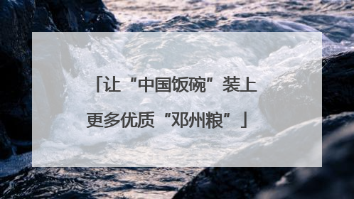 让“中国饭碗”装上更多优质“邓州粮”