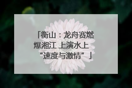 衡山：龙舟赛燃爆湘江 上演水上“速度与激情”