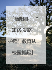 衡阳县：“知路·爱路·护路”教育从校园抓起