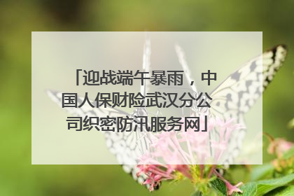 迎战端午暴雨，中国人保财险武汉分公司织密防汛服务网