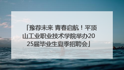豫荐未来 青春启航！平顶山工业职业技术学院举办2025届毕业生夏季招聘会