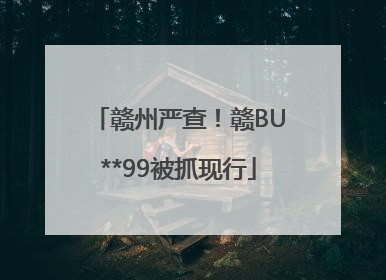 赣州严查！赣BU**99被抓现行