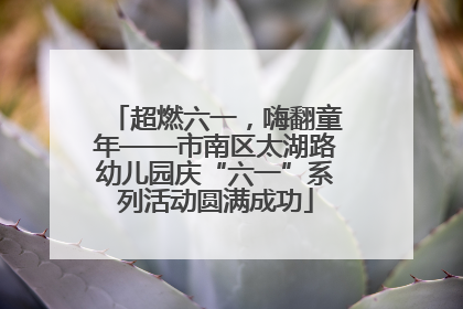 超燃六一，嗨翻童年——市南区太湖路幼儿园庆“六一”系列活动圆满成功