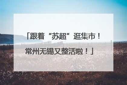 跟着“苏超”逛集市！常州无锡又整活啦！