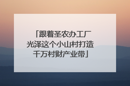 跟着圣农办工厂 光泽这个小山村打造千万村财产业带