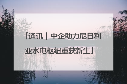 通讯｜中企助力尼日利亚水电枢纽重获新生