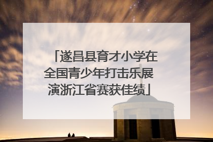 遂昌县育才小学在全国青少年打击乐展演浙江省赛获佳绩