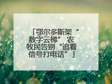 鄂尔多斯架“数字云梯” 农牧民告别“追着信号打电话”