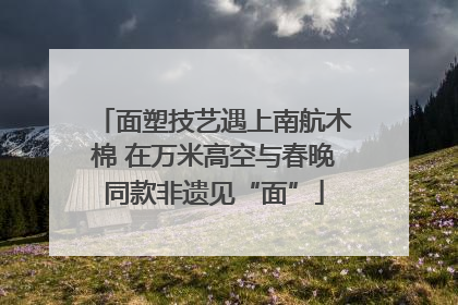 面塑技艺遇上南航木棉 在万米高空与春晚同款非遗见“面”