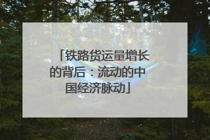 铁路货运量增长的背后：流动的中国经济脉动