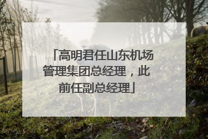高明君任山东机场管理集团总经理，此前任副总经理
