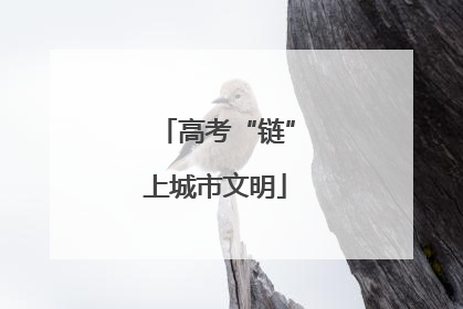 高考“链”上城市文明